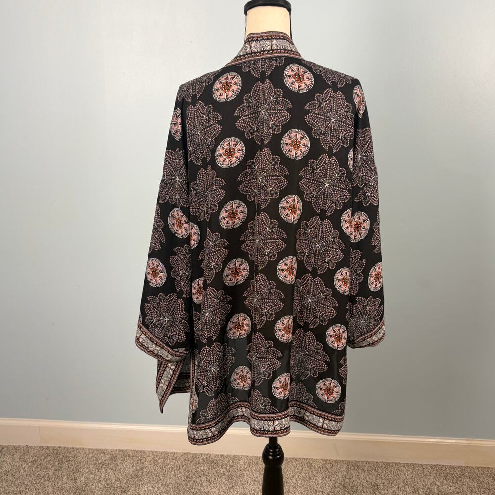 Kimono by Max Studio Boho Chic Light layer Sz XL Old Money Elegant short - Picture 4 of 8